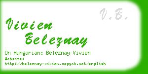 vivien beleznay business card